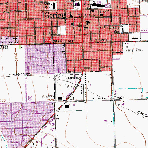Topographic Map of North Platte Valley Museum, NE