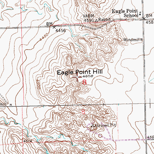 Topographic Map of Eagle Point Hill, CO