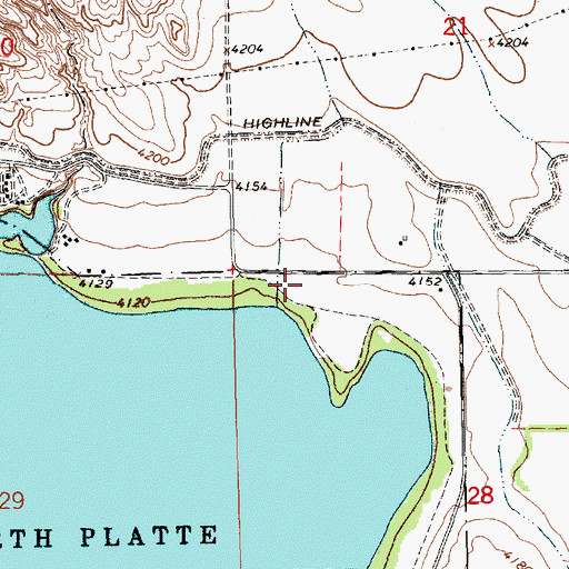 Topographic Map of Butte View Campground, NE