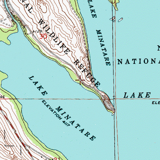 Topographic Map of Lakeview Point Campground, NE