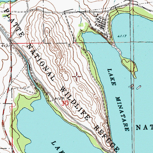 Topographic Map of Lake Minatare State Recreation Area, NE