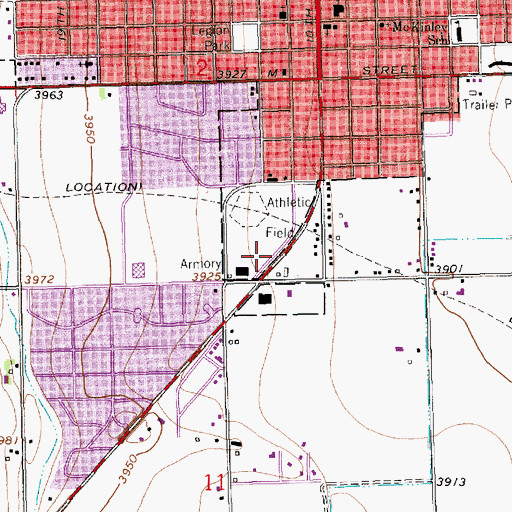 Topographic Map of Oregon Trail Park, NE