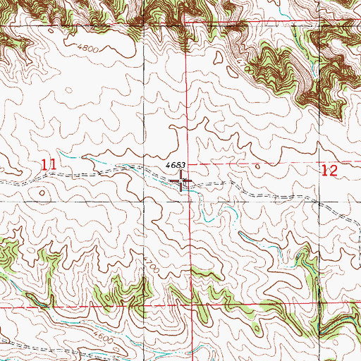 Topographic Map of Wildcat Hills, NE