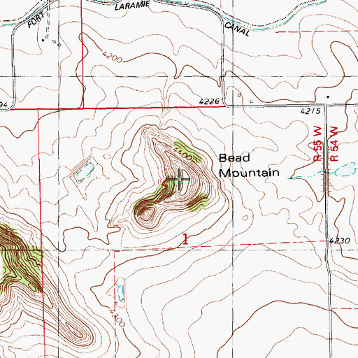 Topographic Map of Bead Mountain, NE