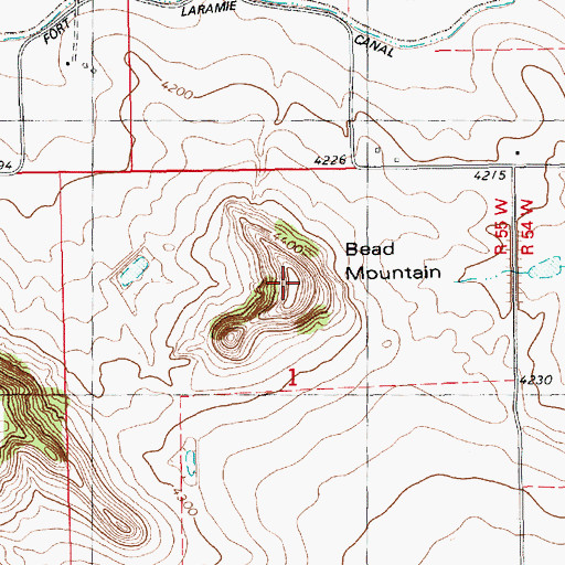 Topographic Map of Bead Mountain, NE