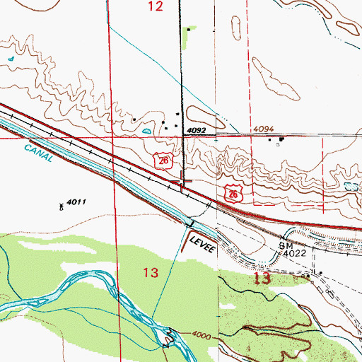 Topographic Map of Horse Creek Treaty Historical Marker, NE