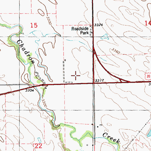 Topographic Map of J and L RV Park, NE