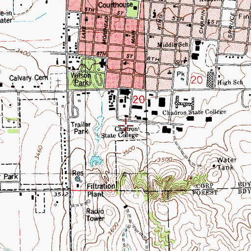 Topographic Map of Activity Center, NE