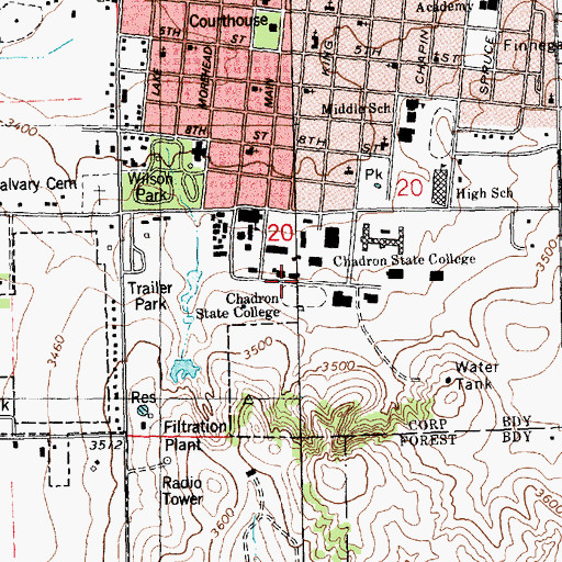 Topographic Map of Elliott Field, NE