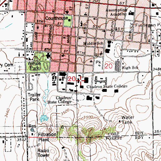 Topographic Map of Kline Center, NE
