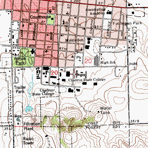 Topographic Map of Kent Hall, NE