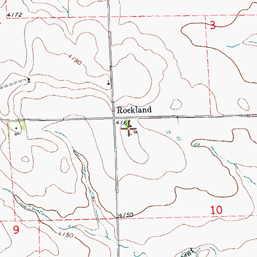 Topographic Map of Rockland, CO