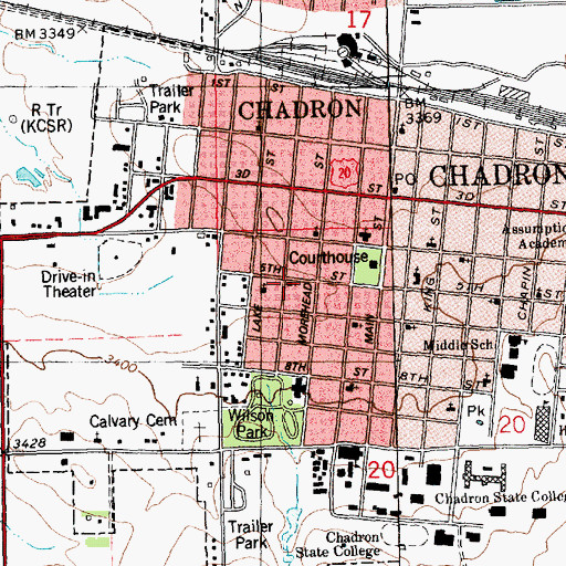 Topographic Map of Church of Christ, NE