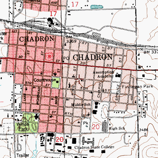 Topographic Map of Berean Fundamental Church, NE