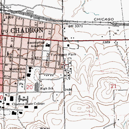 Topographic Map of Church of the Nazarene, NE
