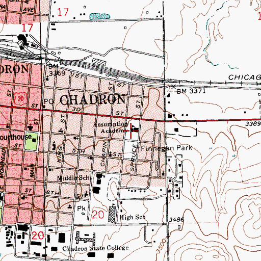 Topographic Map of Saint Patricks Church, NE