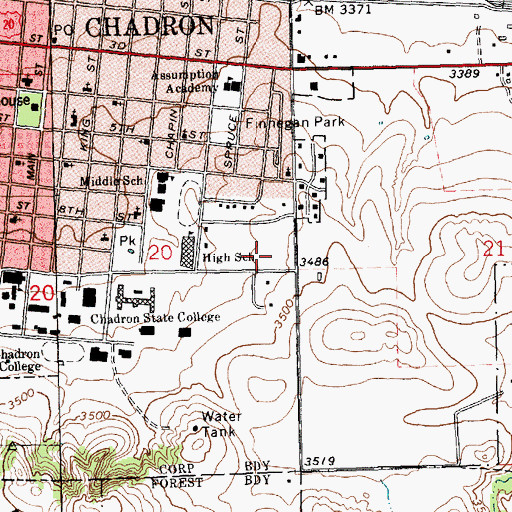 Topographic Map of Our Saviours Lutheran Church, NE
