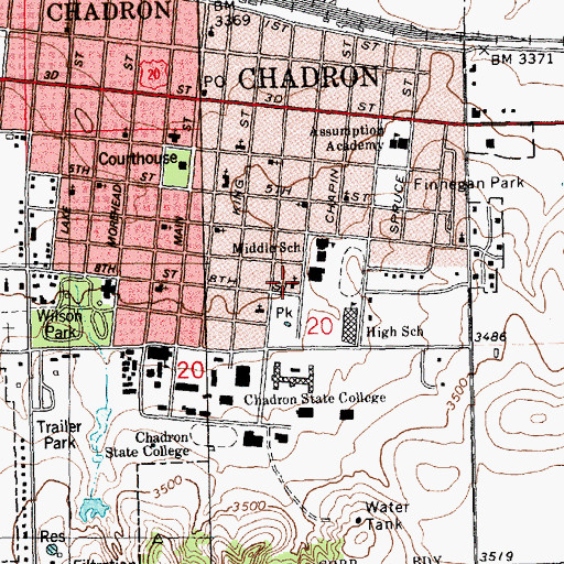 Topographic Map of Immanuel Lutheran Church, NE