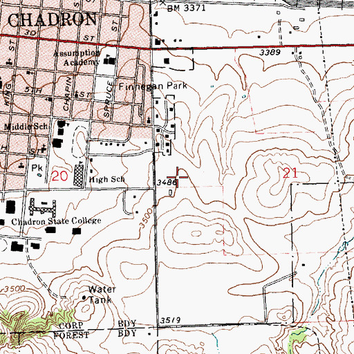 Topographic Map of The Church of Jesus Christ of Latter Day Saints, NE