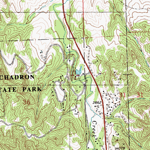 Topographic Map of Chadron Camping Area, NE