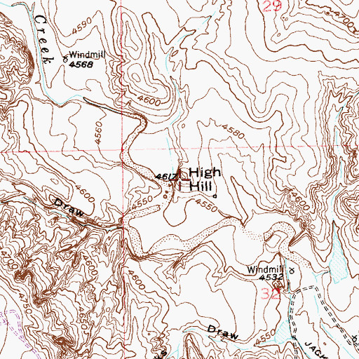 Topographic Map of High Hill, CO