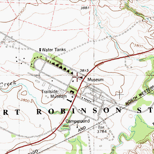 Topographic Map of Fort Robinson Museum, NE