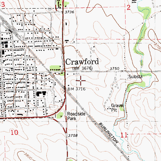 Topographic Map of Saint John the Baptist Church, NE