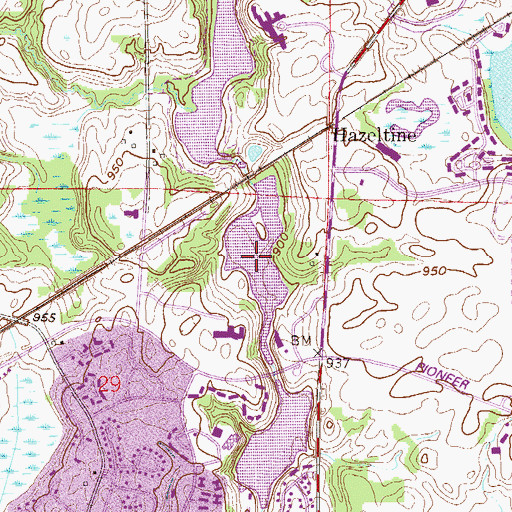 Topographic Map of Lake Jonathan, MN