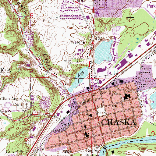 Topographic Map of Firemens Clayhole, MN