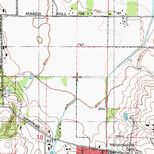 Topographic Map of Bogers Brook, IL