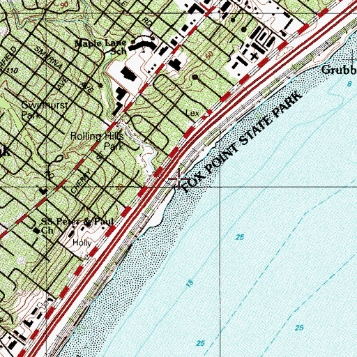 Topographic Map of Perkins Run, DE