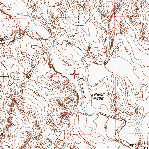 Topographic Map of Sterling Canyon, CO
