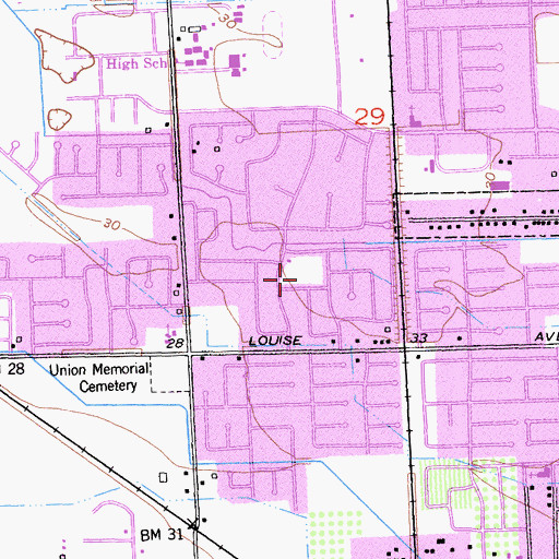 Topographic Map of Colony Park, CA