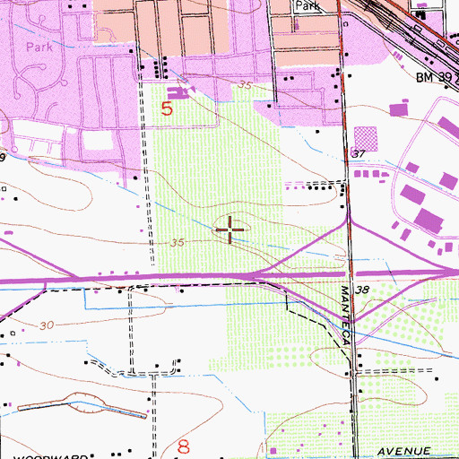Topographic Map of Cotta Way Park, CA