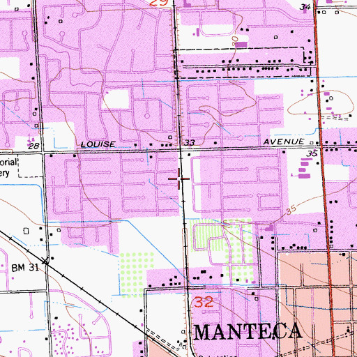 Topographic Map of Franciscan Park, CA