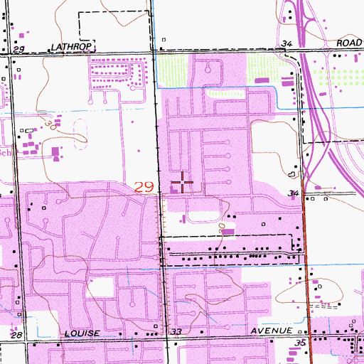 Topographic Map of Martin Park, CA
