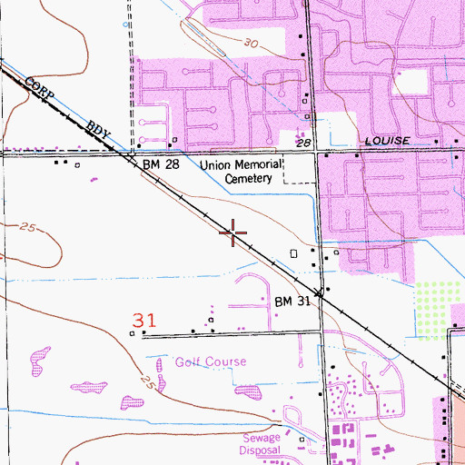 Topographic Map of Mayors Park, CA
