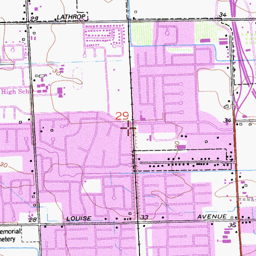 Topographic Map of Northgate Community Brethren Church, CA