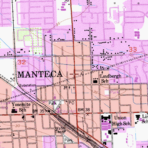 Topographic Map of Pentecostal Church of God, CA