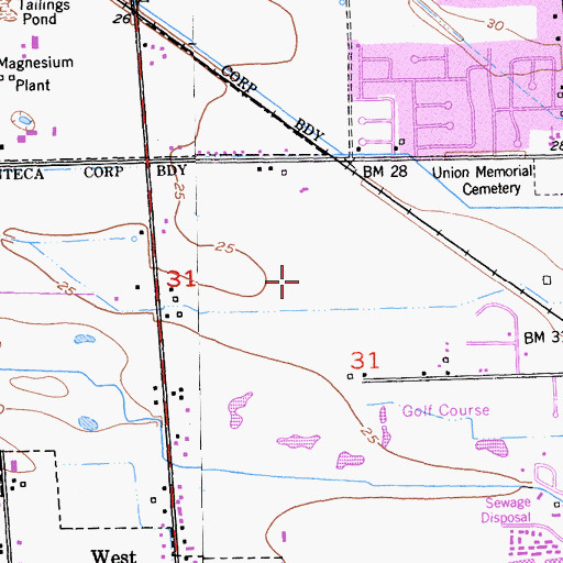 Topographic Map of Stella Brockman Elementary School, CA