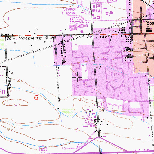 Topographic Map of Union Park, CA