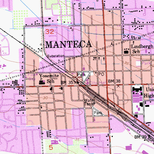 Topographic Map of Wilson Park, CA