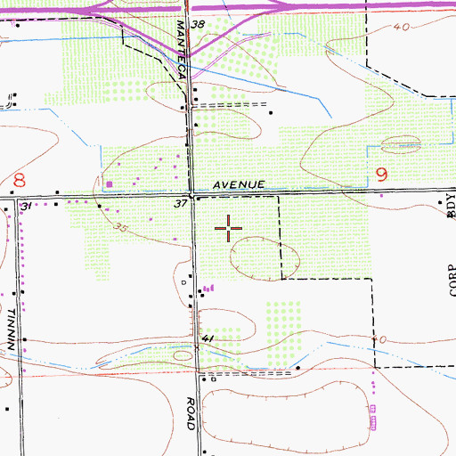 Topographic Map of Woodward Park, CA