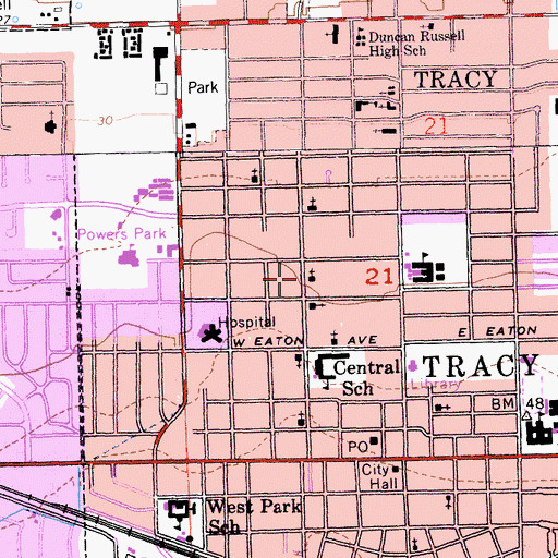 Topographic Map of Discovery Church, CA