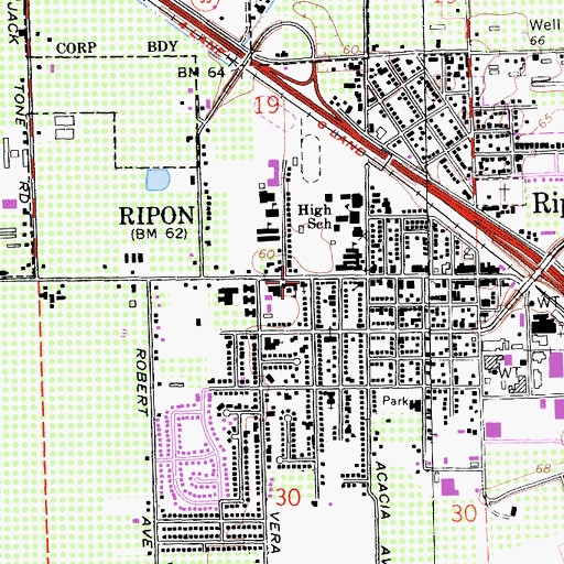 Topographic Map of Orthodox Christian Reformed Church, CA