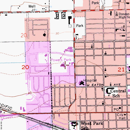 Topographic Map of True Vine Fellowship Church, CA