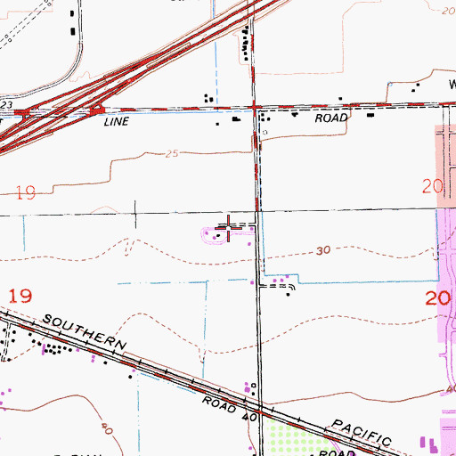 Topographic Map of Valley Community Baptist Church, CA