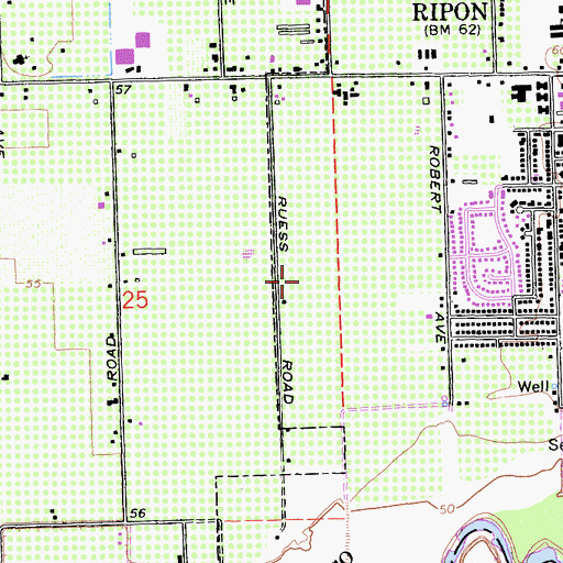 Topographic Map of Weston Elementary School, CA