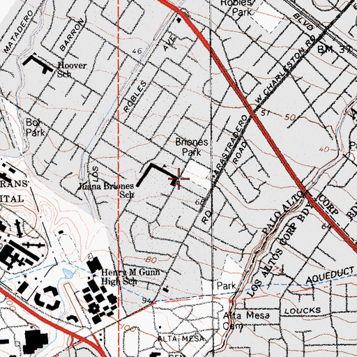 Topographic Map of Briones Park, CA