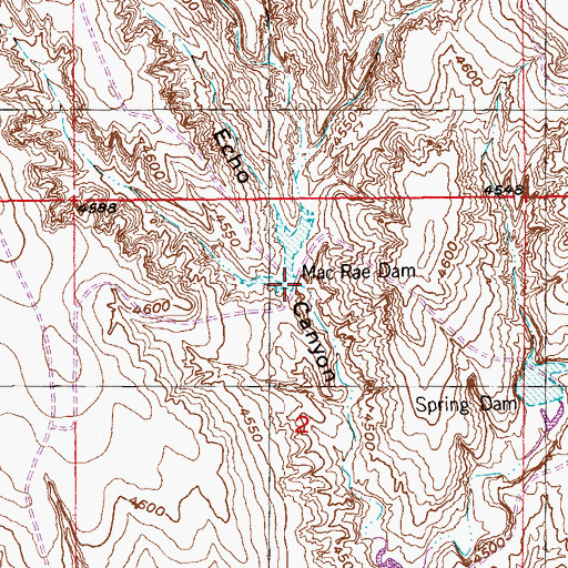 Topographic Map of Mac Rae Dam, CO